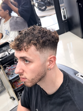 Curly Perm x Fade